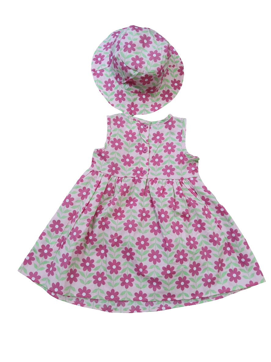 Just Lizzi Vestido estampado com chapéu