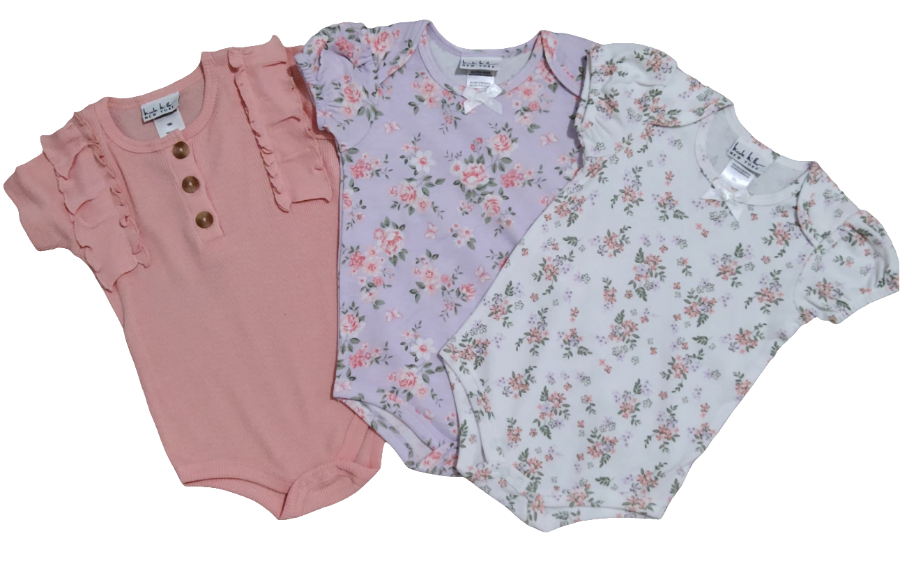 Nicole Miller New York kit body bebê menina 3 peças