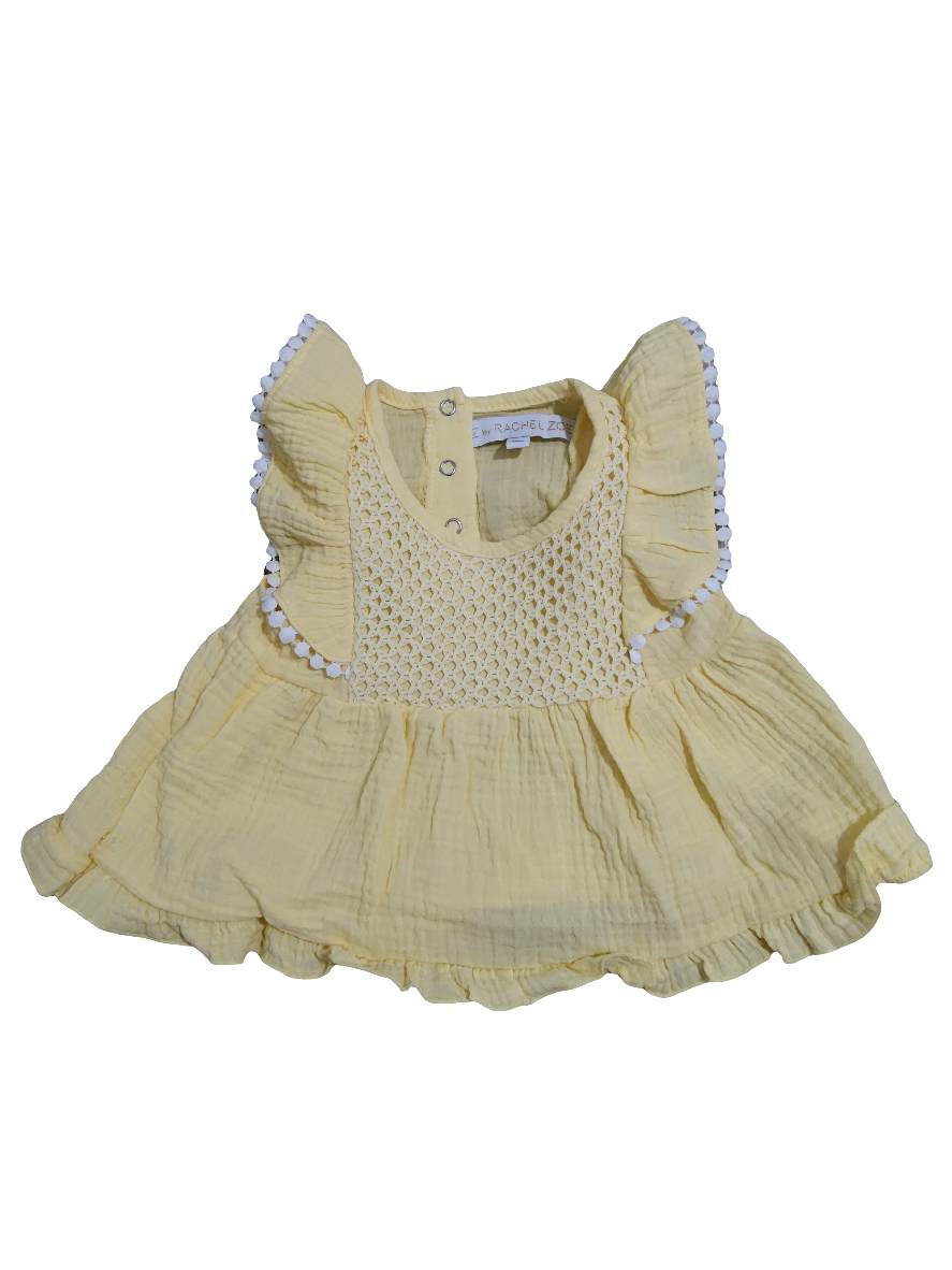 Rachel Zoe kit bebe com tiara amarelo