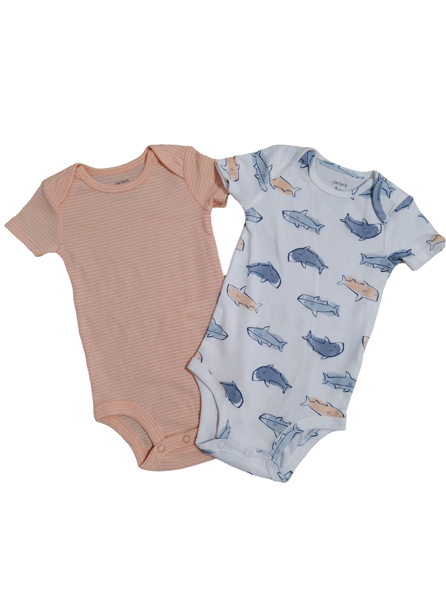 Carter's kit body bebê menino 5 peças 100% algodão