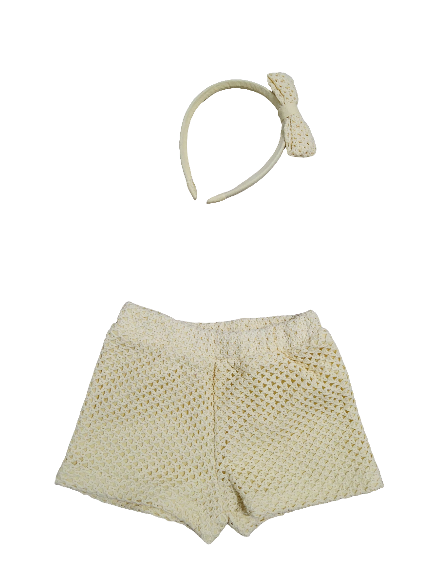 Rachel Zoe kit bebe com tiara amarelo