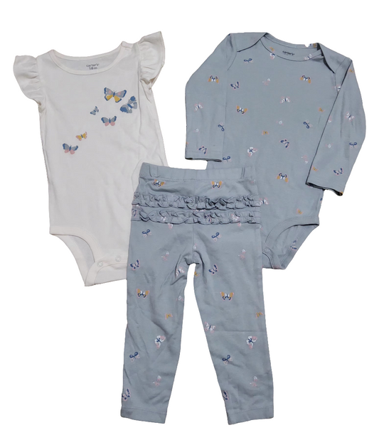 Carter's kit 2 body e 1 calça bebê