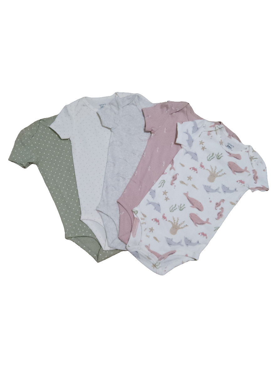 Carter's kit body menina 5 peças