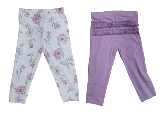 Carter's kit calça bebê menina 2 peças