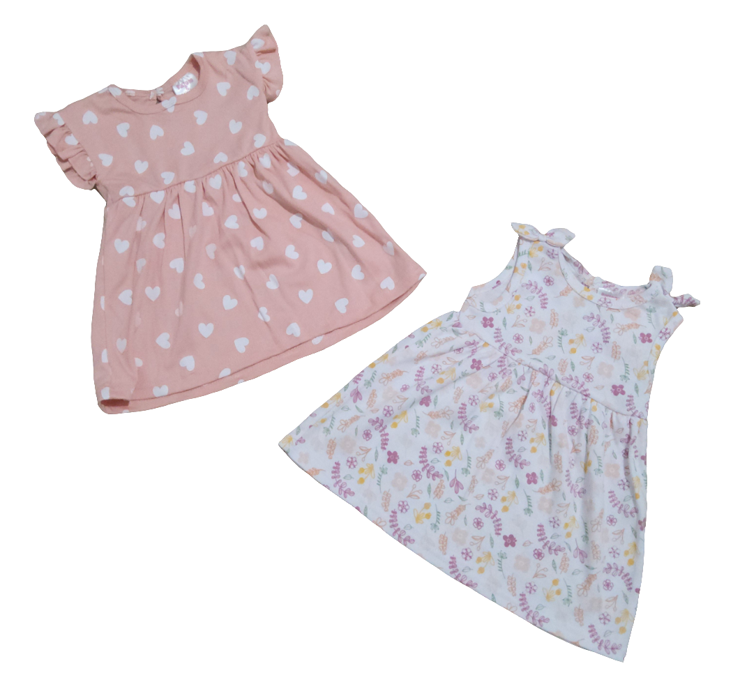 Buttons&Stitches kit vestido bebê menina 2 peças