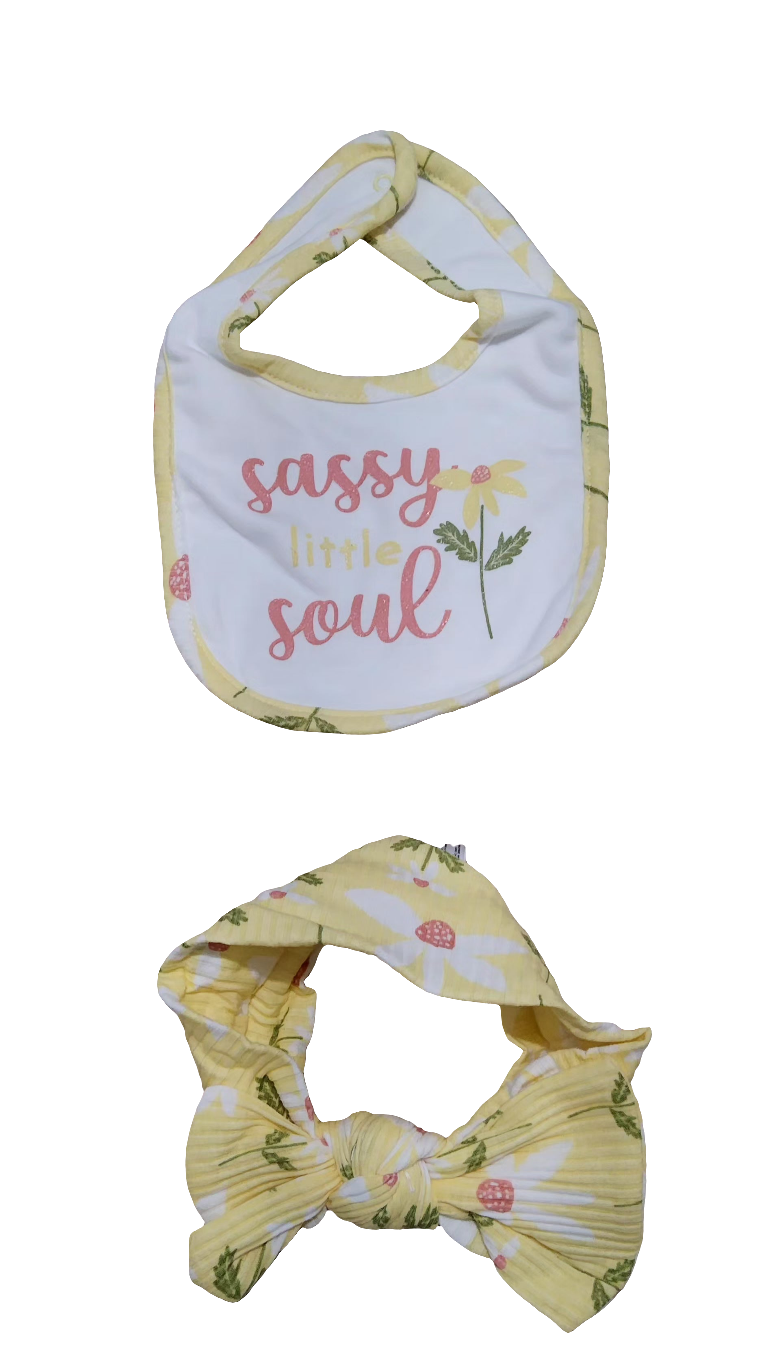 Catherine Malandrino bebe conjunto amarelo menina 4 peças