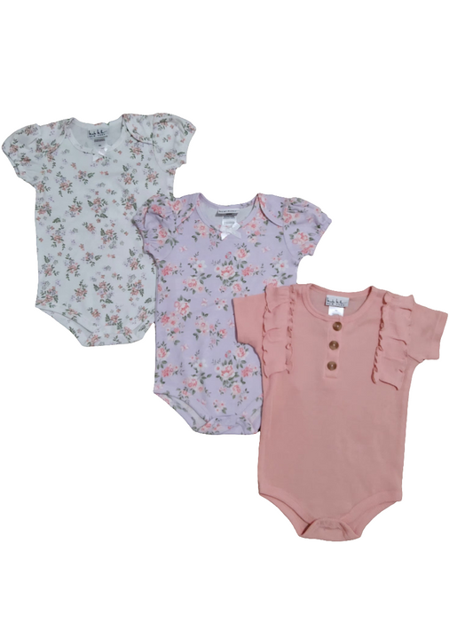 Nicole Miller New York kit body bebê menina 3 peças