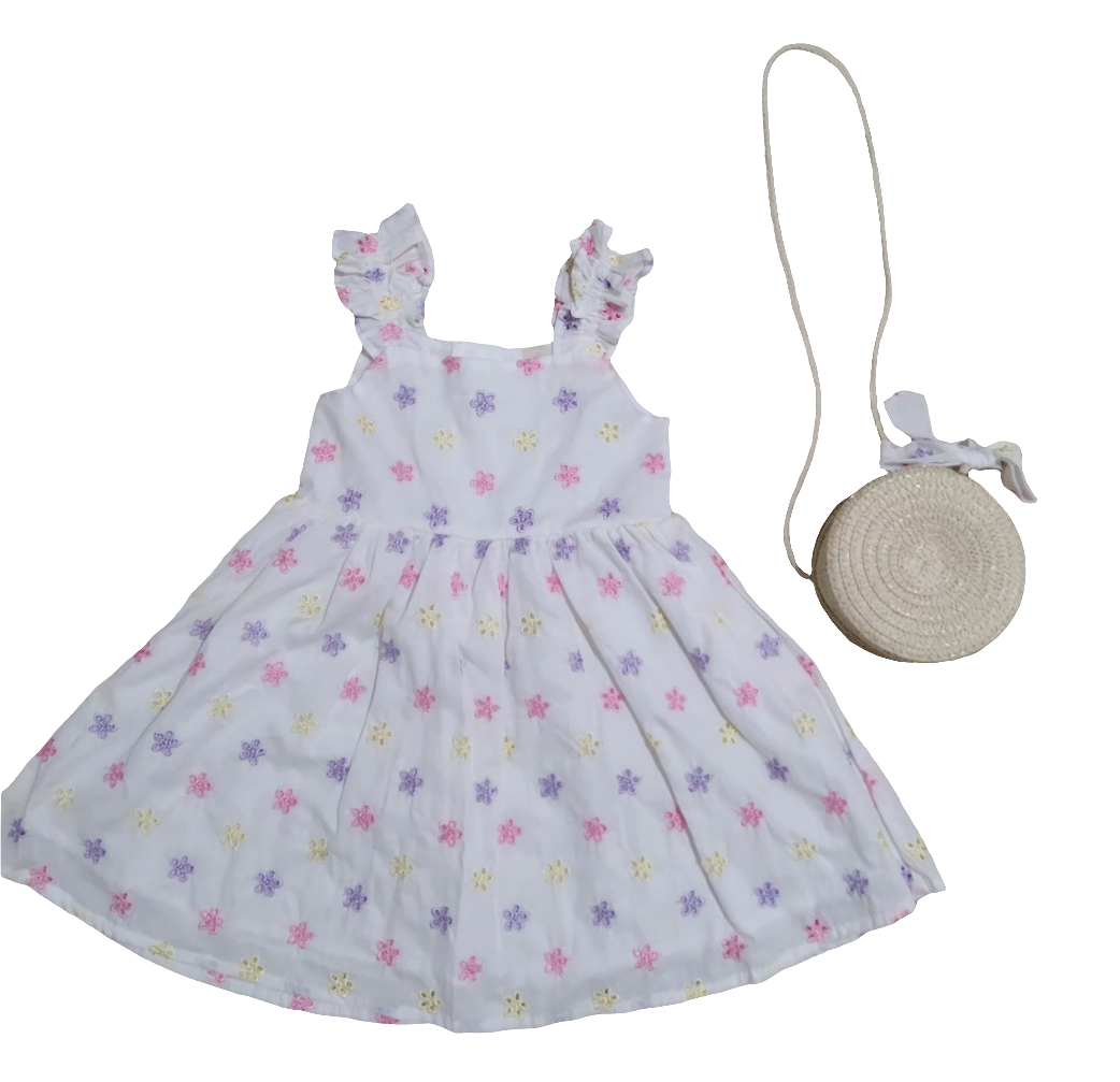Btween vestido bordado com bolsa