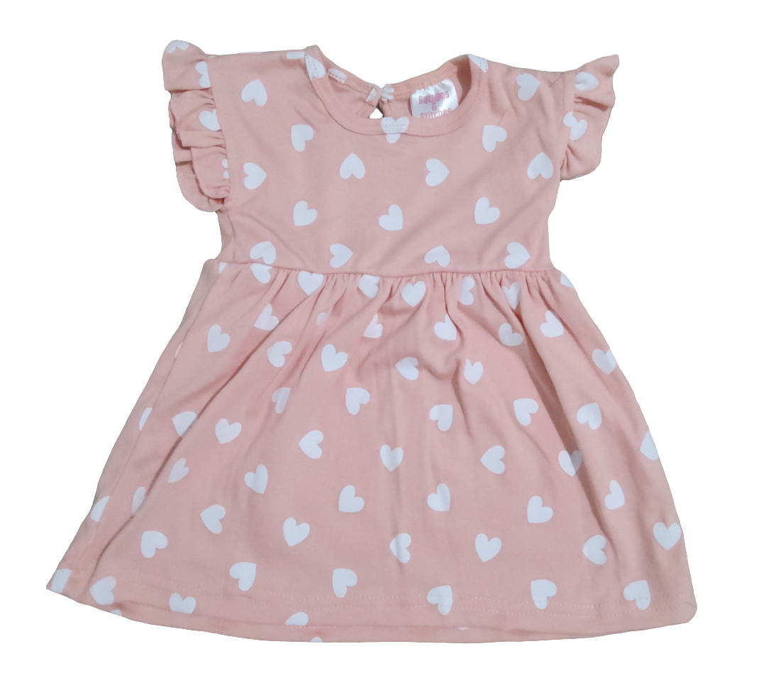 Buttons&Stitches kit vestido bebê menina 2 peças