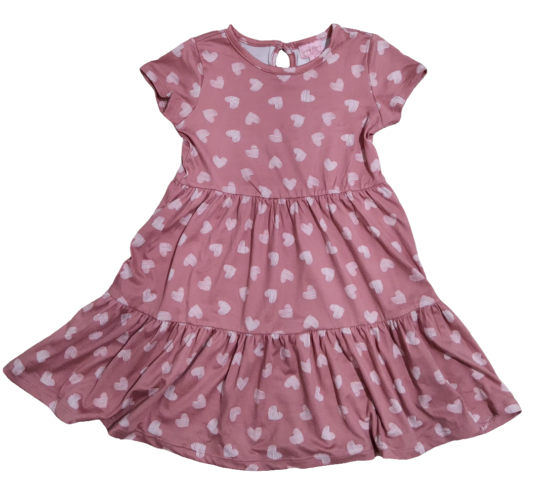 Lucky Penny vestido estampa coração