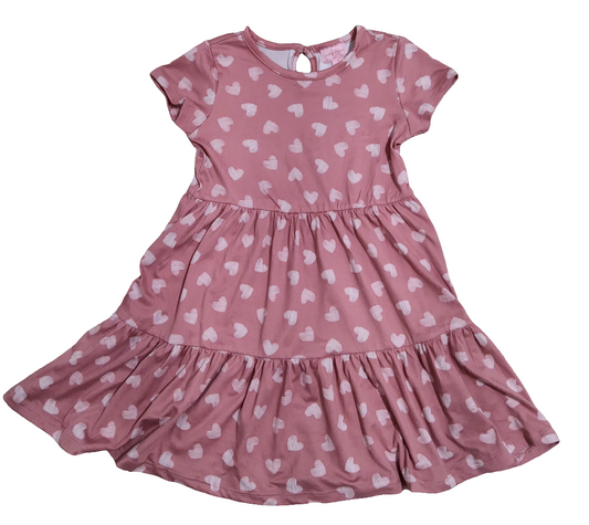 Lucky Penny vestido estampa coração