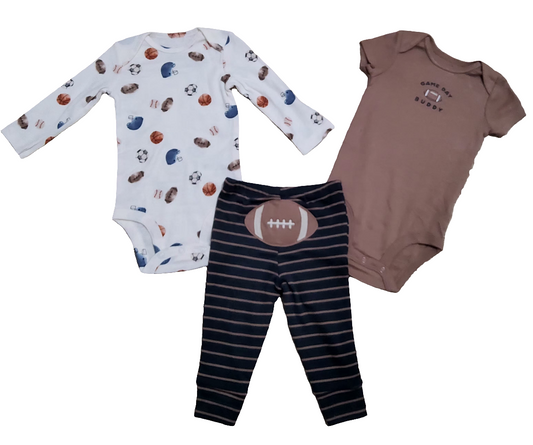 Carter's kit menino 3 peças futebol americano