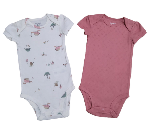 Carter's kit body bebê menina 2 peças