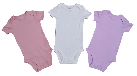 Carter's kit body bebê menina 3 peças
