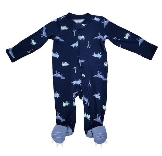 Carter's Macacão dinossauro azul