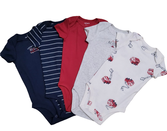 Carter's kit body bebê menino 5 peças