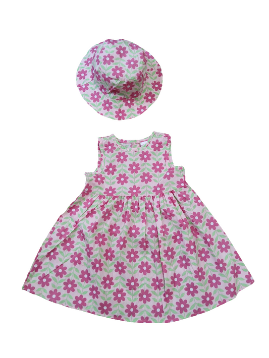 Just Lizzi Vestido estampado com chapéu